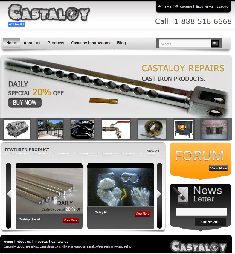 Castaloy Website Upgrade Plus Free Shipping On Orders Over $60.00